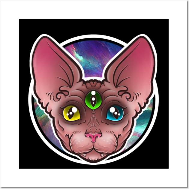 Sphynx Thynx Wall Art by InkyMcStapleface